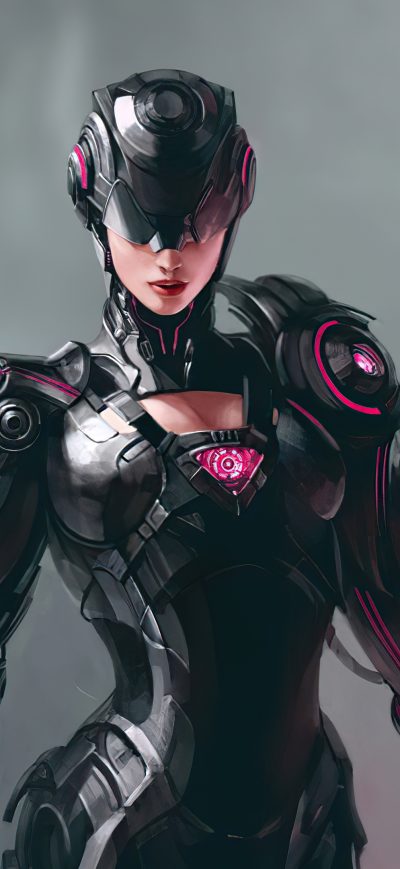 Fond d'écran iPhone Artwork Cyborg Girl 4k