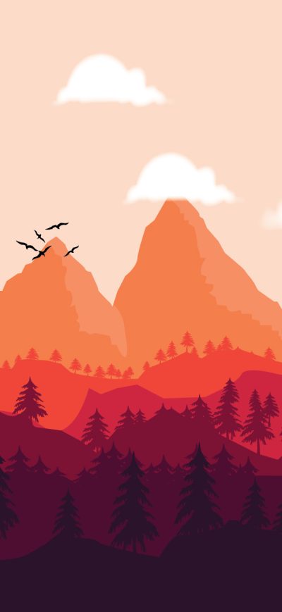 Fond d'écran iPhone Colorful Illustrations Depicting Nature