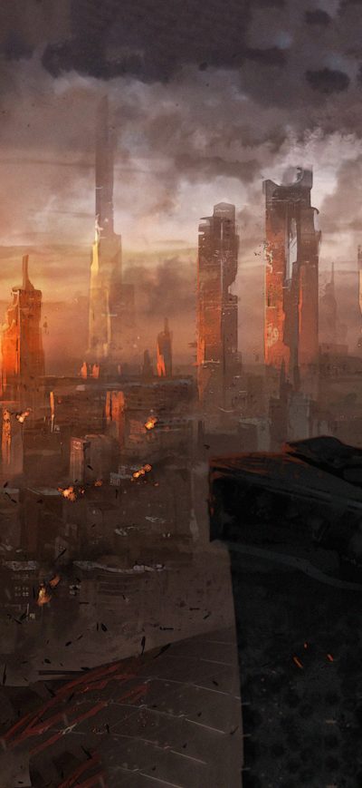 Fond d'écran Blown City 4k sur iPhone