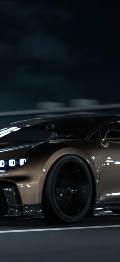 Fond d'écran iPhone Bugatti Chiron Cgi 8k