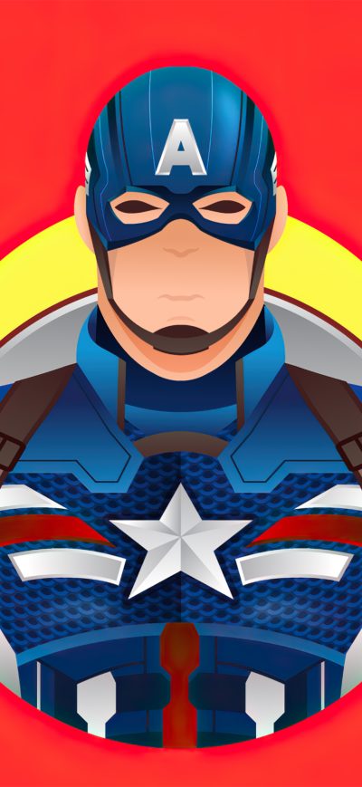 Fond d'écran iPhone Captain America 4k Minimalism 2020