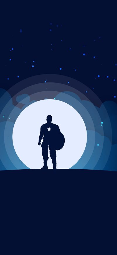 Fond d'écran iPhone Captain America 4k Minimal