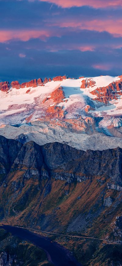 Fond d'écran iPhone Marmolada Glacier In Italy 8k