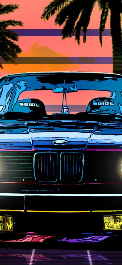 Fond d'écran iPhone Bmw E30 Digital Art 4k