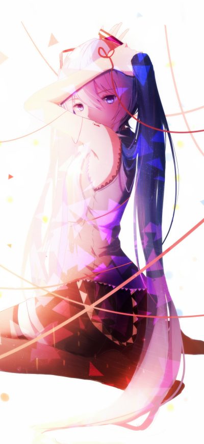 Fond d'écran iPhone Hatsune Miku Vocaloid Girl 8k