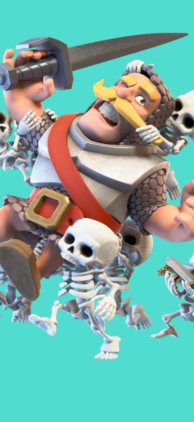Fond d'écran iPhone Clash Royale Knight And Skelton