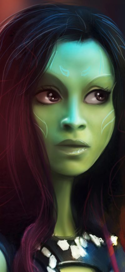 Fond d'écran iPhone Gamora Fan Art