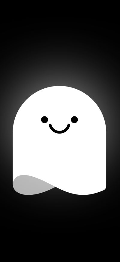 Fond d'écran iPhone Laughing Ghost Minimal 5k