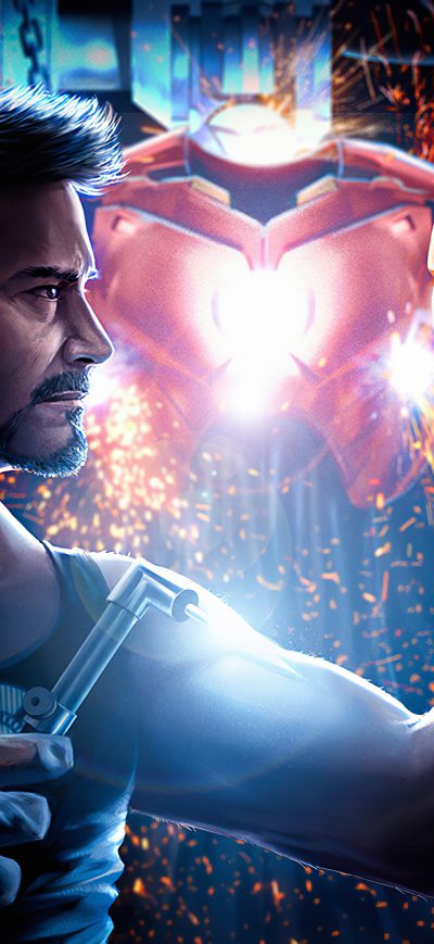 Fond d'écran iPhone Tony Stark Building Suit