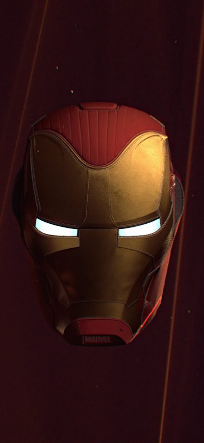 Fond d'écran iPhone Iron Man Helmet Glowing Eyes 4k