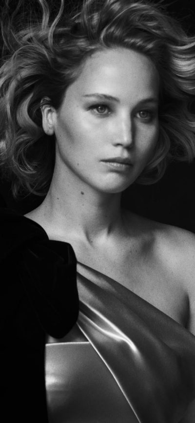 Fond d'écran iPhone Jennifer Lawrence Vanit Fiar Monochrome