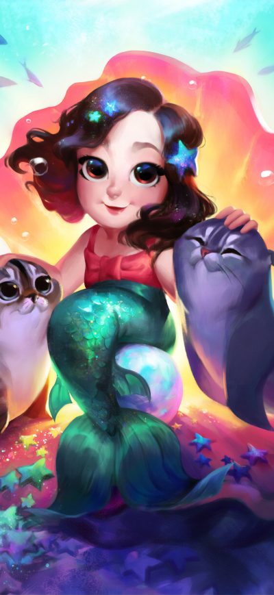 Fond d'écran iPhone Talya The Mermaid 4k