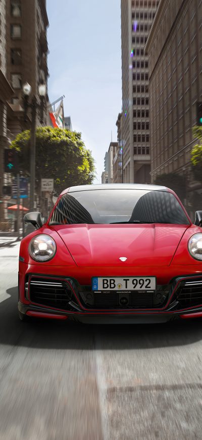 Fond d'écran iPhone TechArt Porsche 911 Turbo S 992 4k
