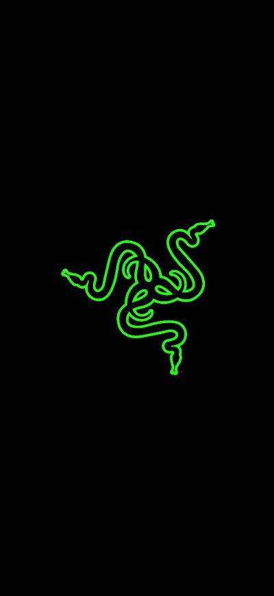 Fond d'écran iPhone Razer Logo Dark 4k
