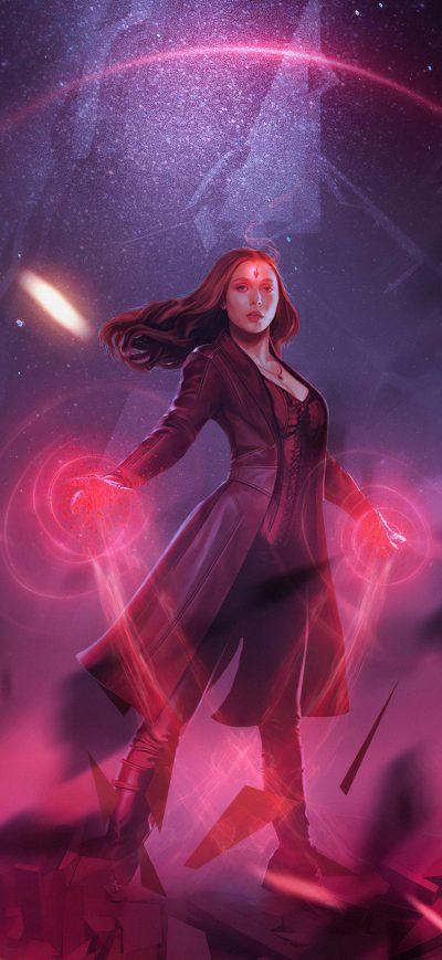 Fond d'écran iPhone Power Of Scarlet Witch 4k