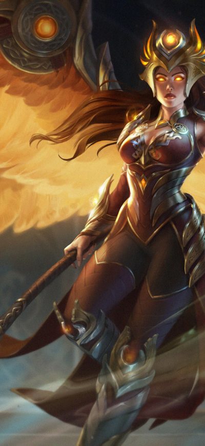 Fond d'écran iPhone Smite Valkyrie Rage Thanatos 4k