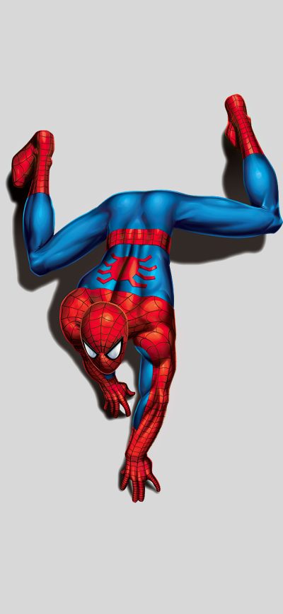 Fond d'écran iPhone Spiderman Climbing Down Minimal 4k
