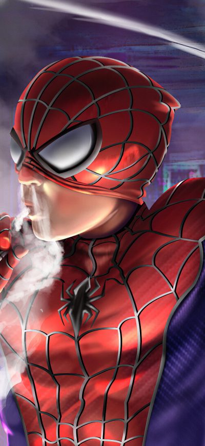 Fond d'écran iPhone Spiderman Smoker