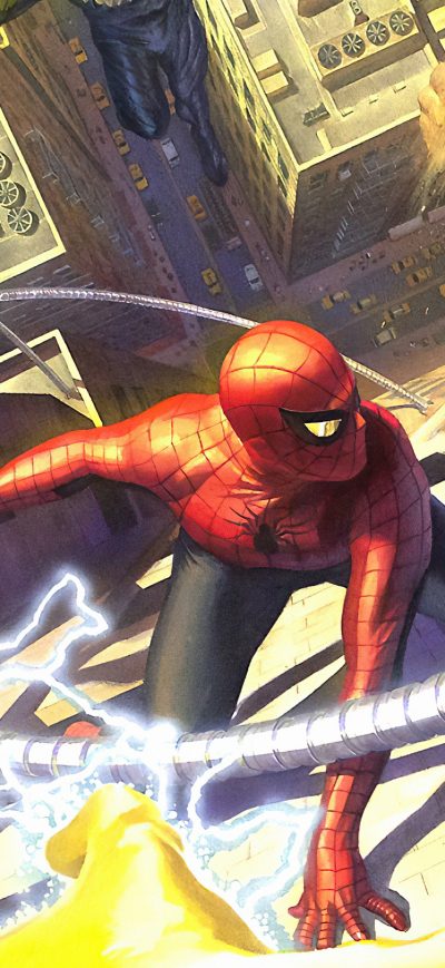 Fond d'écran iPhone Spider Man Vs Sinister Six 4k