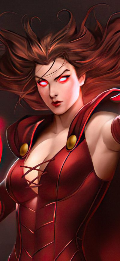 Fond d'écran iPhone Scarlet Witch Digital Sketch 4k