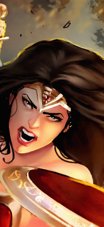 Fond d'écran iPhone Warrior Wonder Woman Art 4k