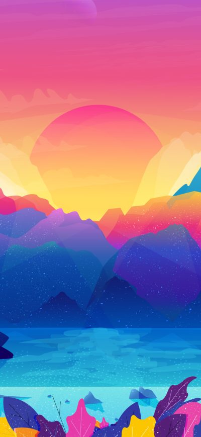 Fond d'écran iPhone Sunrise Illustration