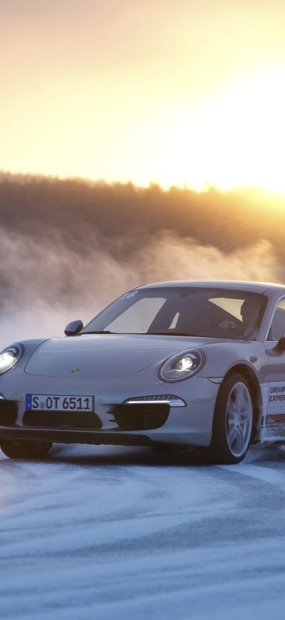 Fond d'écran iPhone Porsche 911 Snow