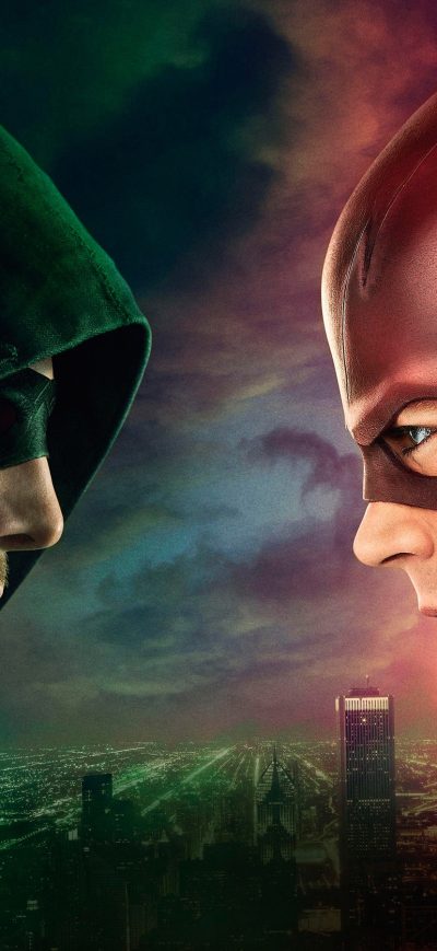 Fond d'écran Flash Vs Arrow sur iPhone