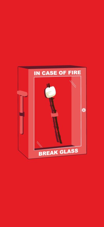Fond d'écran Fire Minimalism sur iPhone