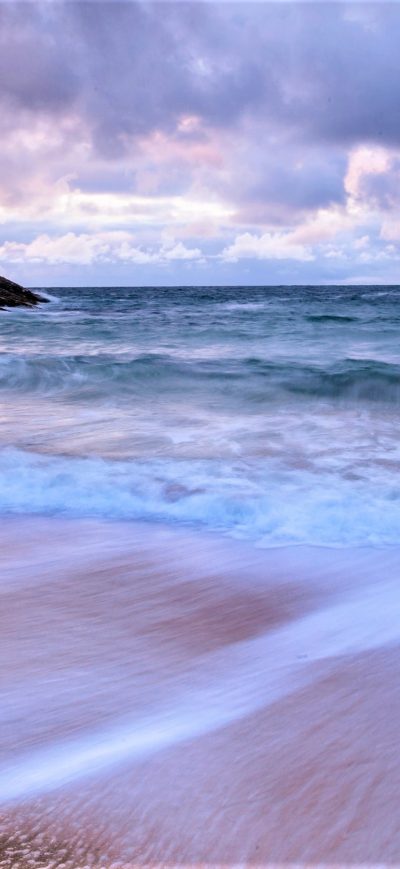 Fond d'écran iPhone Beach Cloud Earth Horizon Ocean Purple Sea
