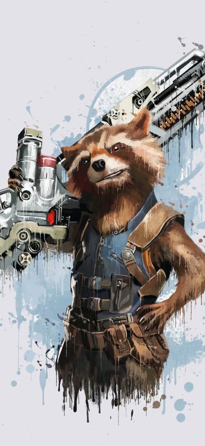 Fond d'écran iPhone Rocket Raccoon In Avengers Infinity War 2018