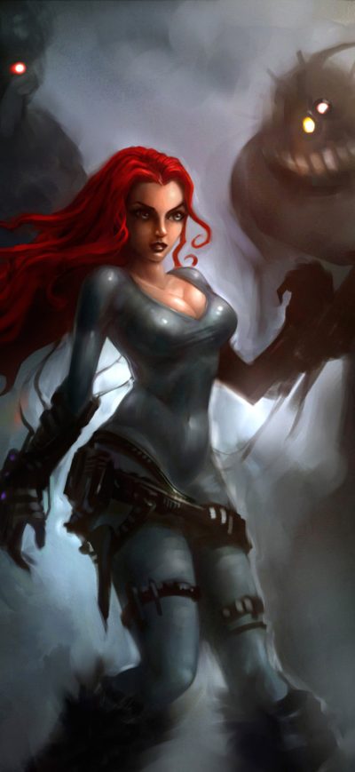 Fond d'écran iPhone Women Warrior Long Hair Fantasy Girl