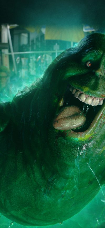 Fond d'écran iPhone Slimer in Ghostbusters 5k