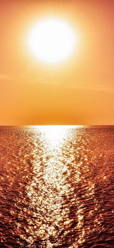 Fond d'écran iPhone Sunlight Reflection Sea 5k
