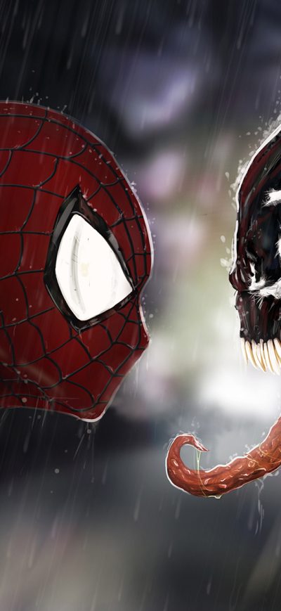 Fond d'écran iPhone Spiderman Vs Venom Digital Artwork