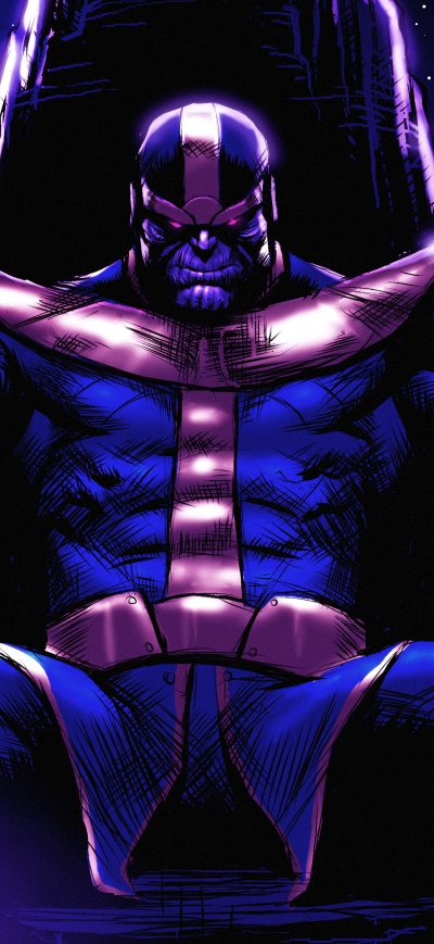Fond d'écran iPhone Thanos On His Throne