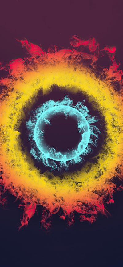 Fond d'écran iPhone Fire Circle Abstract 4k