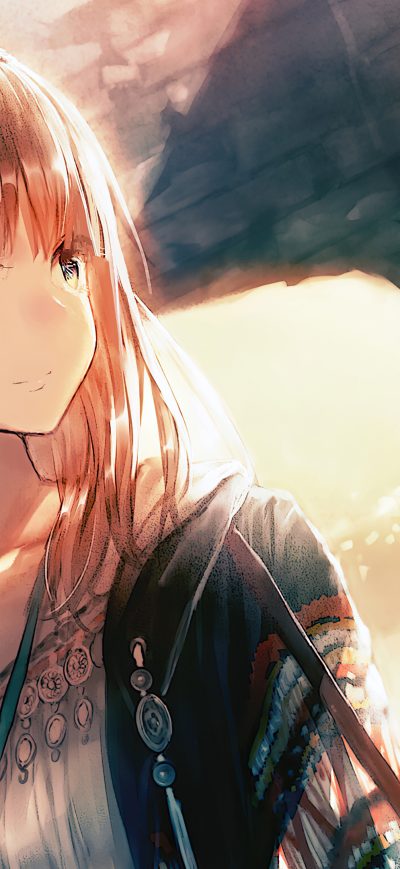 Fond d'écran iPhone Anime Girl Headphones Looking Away 4k