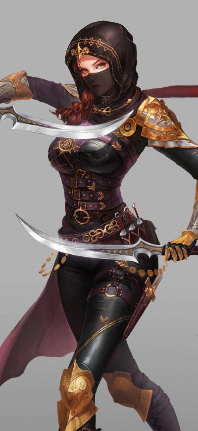 Fond d'écran iPhone Katana Warrior 4k