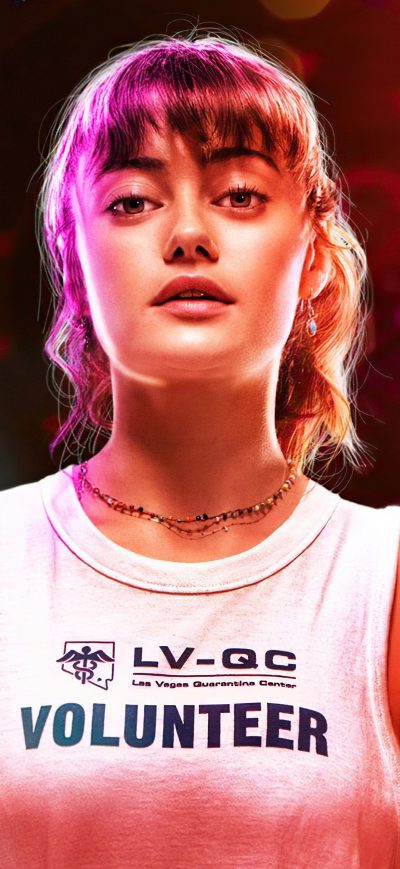 Fond d'écran iPhone Ella Purnell As Kaye Ward In Army Of The Dead Character Poster 5k
