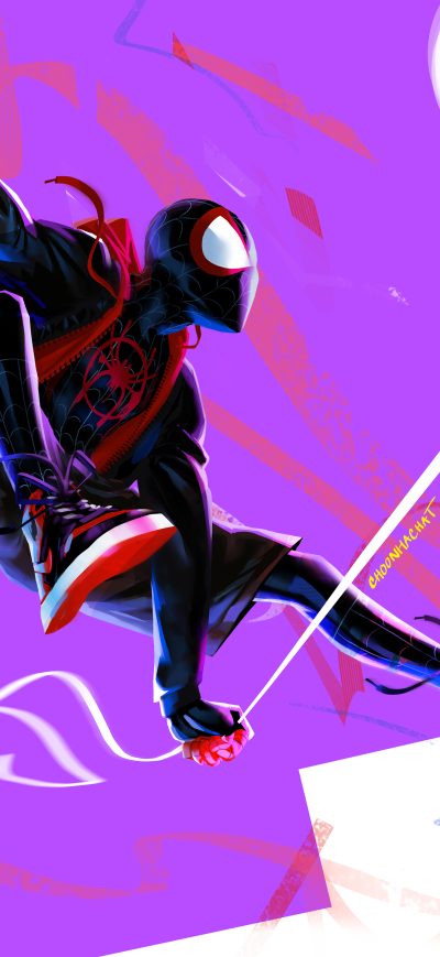 Fond d'écran iPhone Miles Morales In Spider Man Into The Spider Verse 4k Artwork