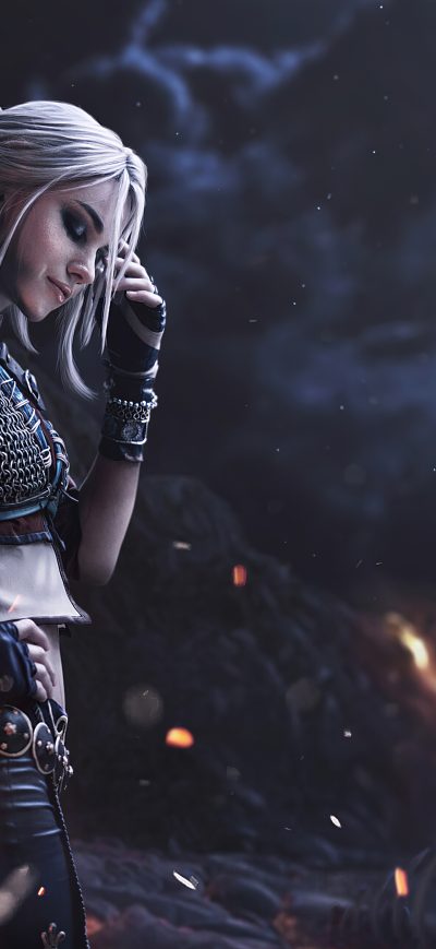 Fond d'écran iPhone Ciri Witcher Cosplay 4k