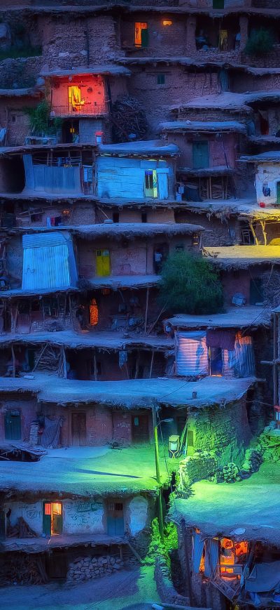 Fond d'écran iPhone Villages Colorful Lights