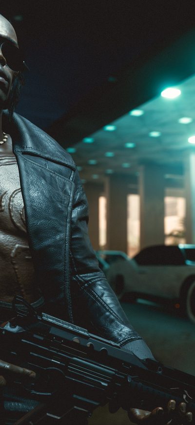 Fond d'écran iPhone Cyberpunk 2077 Bounty Hunt 4k