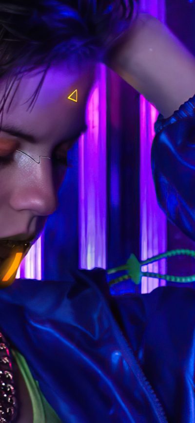 Fond d'écran iPhone Cyberpunk 2077 Cosplay Girl 4k