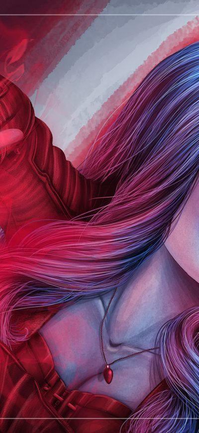Fond d'écran iPhone Captain America Civil War Scarlet Witch Art