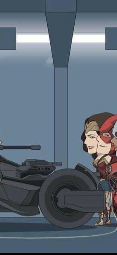 Fond d'écran iPhone Justice League Aquaman Batman Wonder Woman Flash Artwork