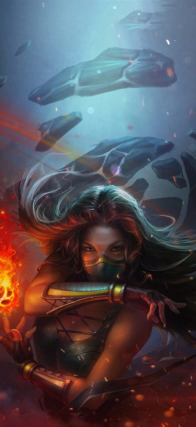 Fond d'écran Fire Lord Girl 4k sur iPhone