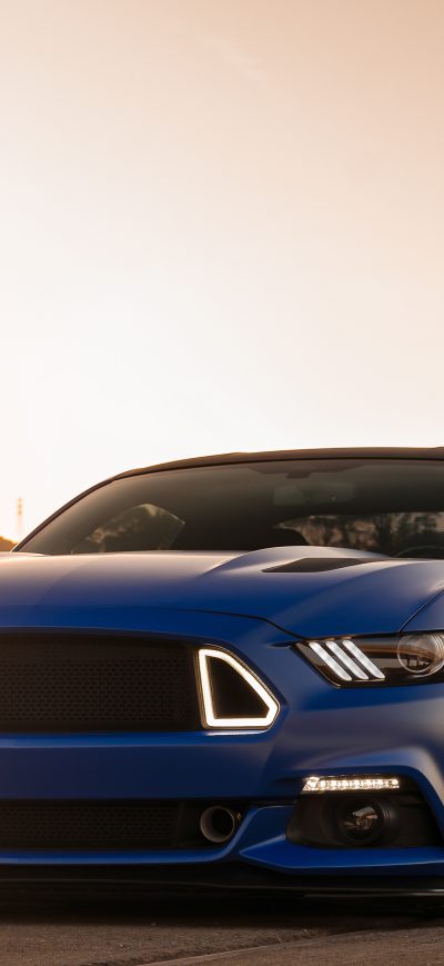 Fond d'écran iPhone 2022 Ford Mustang Gt Front 4k