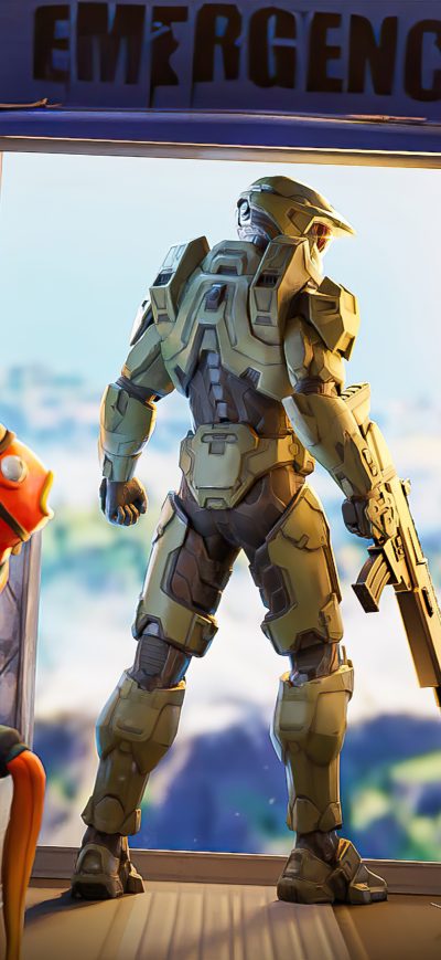 Fond d'écran iPhone Halo Chief Fortnite